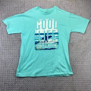 Senor Frogs Shirt Men XXL Teal Cancun Mexico Good Life T-Shirt Surf Board Beach